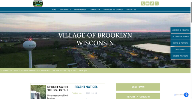 Security scan screenshot of https://brooklynwi.gov/