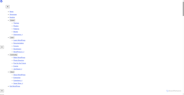 Security scan screenshot of https://wordpress.org/