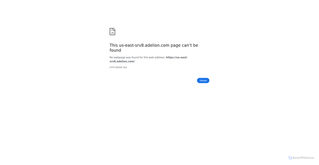 Security scan screenshot of https://us-east-srv8.adelion.com