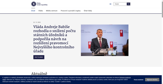 Security scan screenshot of https://vlada.gov.cz/