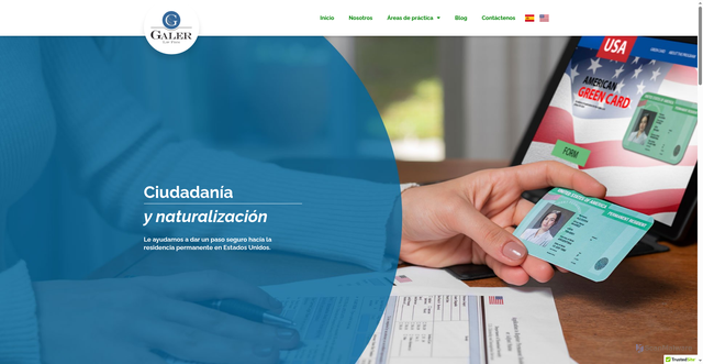 Security scan screenshot of https://galerlawfirm.com/ciudadania/