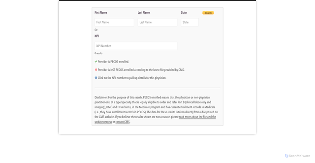 Security scan screenshot of https://progress.oandp.com/pecos/opie
