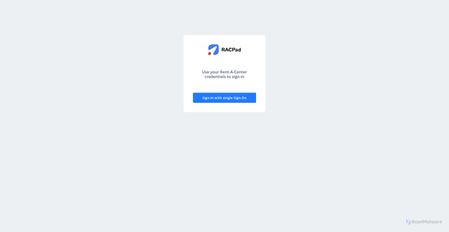 Security scan screenshot of https://training-menu-racpad.rentacenter.com