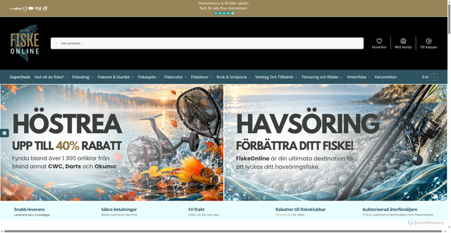 Security scan screenshot of https://fiskeonline.se