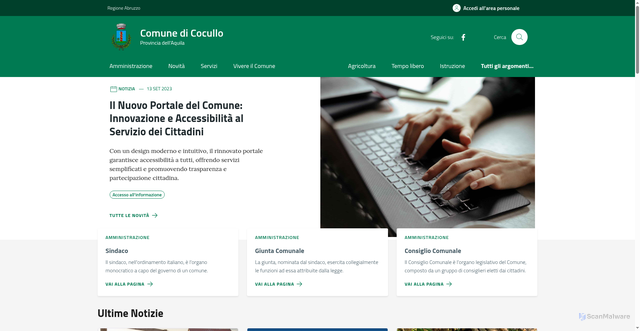 Security scan screenshot of https://comune.cocullo.aq.it/
