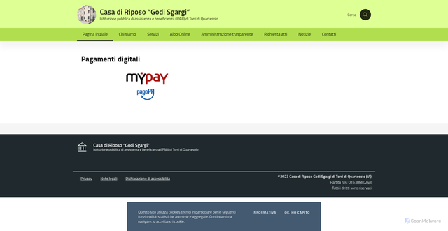 Security scan screenshot of https://www.cdrgodisgargi.it/
