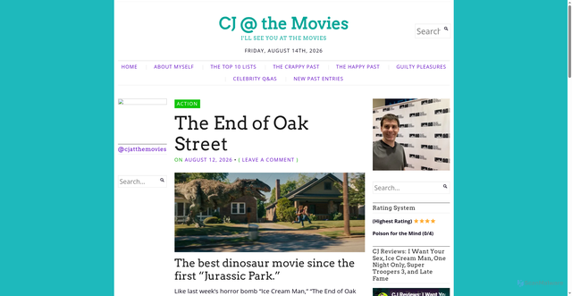 Security scan screenshot of https://cjatthemovies.com/2026/08/12/the-end-of-oak-street/