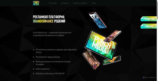 Security scan screenshot of https://punchmedia.ru