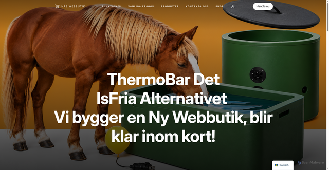 Security scan screenshot of https://hrswebbutik.se