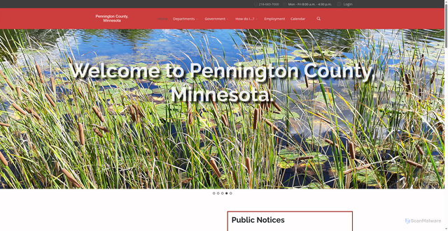 Security scan screenshot of https://www.penningtonmn.gov/