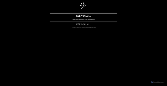 Security scan screenshot of https://www.43einhalb.com