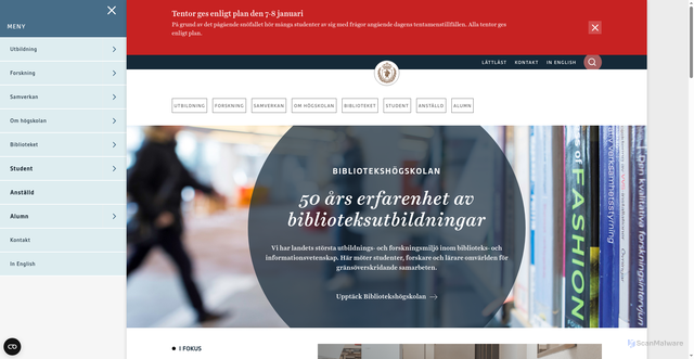 Security scan screenshot of https://www.hb.se