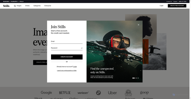 Security scan screenshot of https://stills.com