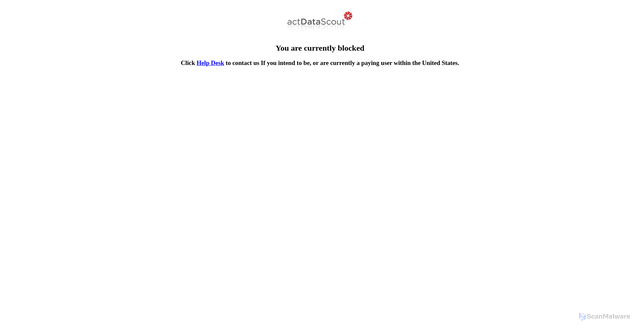 Security scan screenshot of https://actdatascout.com