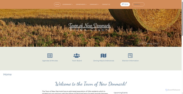 Security scan screenshot of https://townofnewdenmarkwi.gov/