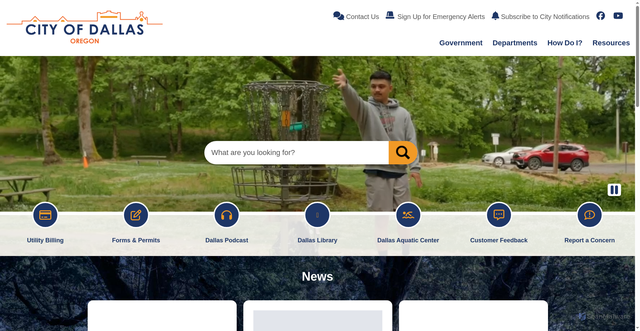 Security scan screenshot of https://dallasor.gov/
