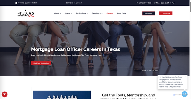 Security scan screenshot of https://thetexasmortgagepros.com/mortgage-loan-officer-careers-texas/