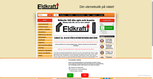 Security scan screenshot of https://eldaren.se