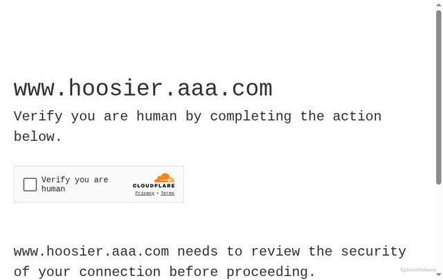 Security scan screenshot of https://www.hoosier.aaa.com/travel/road-conditions