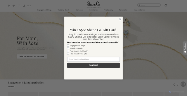 Security scan screenshot of https://www.shaneco.com/