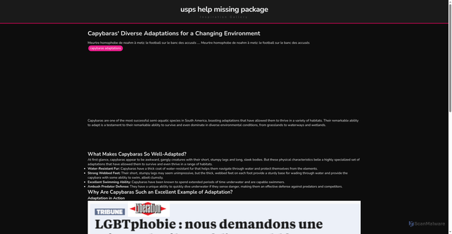 Security scan screenshot of https://pikselharianstories-dpww1gjvh6sm.edgeone.app/capybaras-adaptations.html