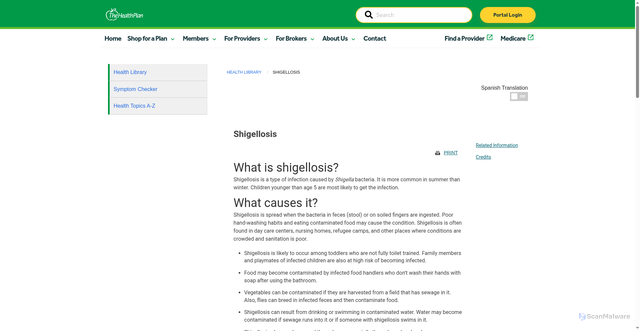 Security scan screenshot of https://www.healthplan.org/library/articles/te6323spec