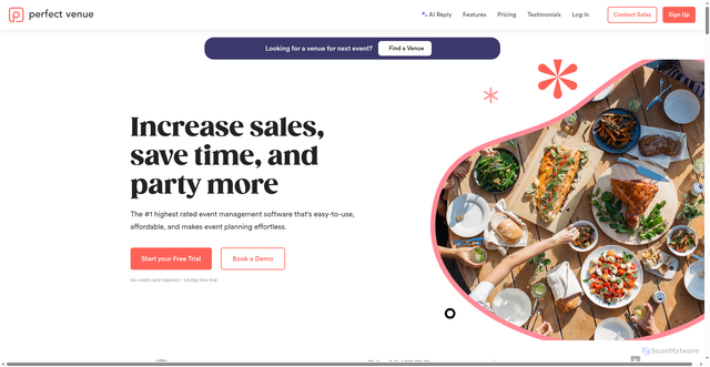 Security scan screenshot of https://perfectvenue.com