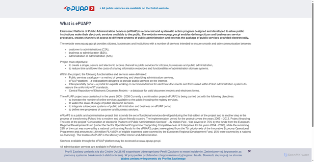 Security scan screenshot of https://serwis.epuap.gov.pl