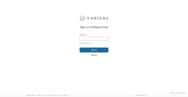 Security scan screenshot of sso.online.tableau.com