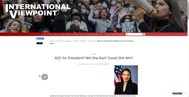 Security scan screenshot of https://internationalviewpoint.org/AOC-for-President-Will-She-Run-Could-She-Win