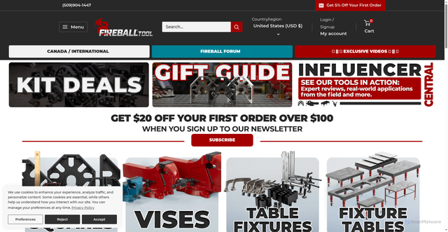 Security scan screenshot of https://fireballtool.com