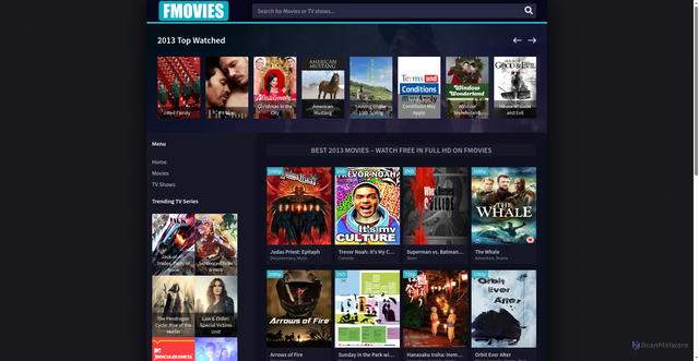 Security scan screenshot of https://fimovies.net/year-movies/2013/