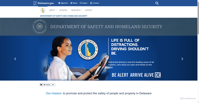 Security scan screenshot of api.publicmeetings.delaware.gov