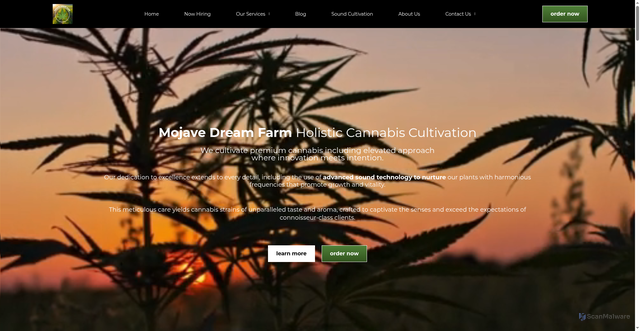 Security scan screenshot of https://mojavedreamfarm.com/
