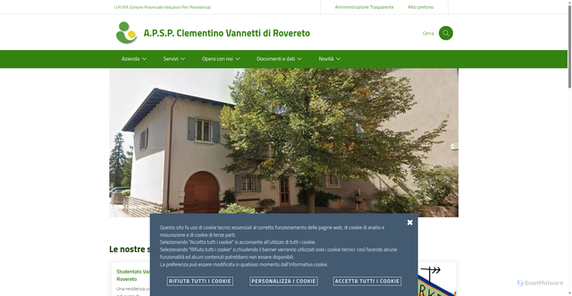 Security scan screenshot of https://www.apspvannetti.it