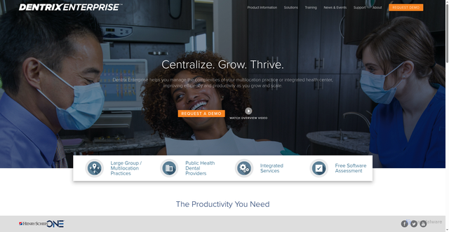 Security scan screenshot of https://www.dentrixenterprise.com