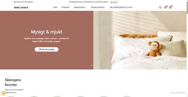 Security scan screenshot of https://mini-store.se