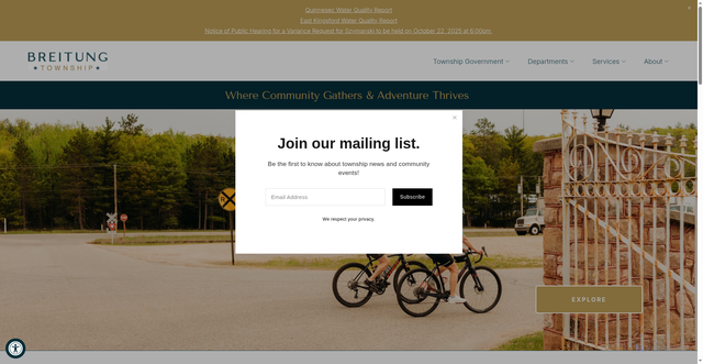 Security scan screenshot of https://www.breitungtownshipmi.gov/