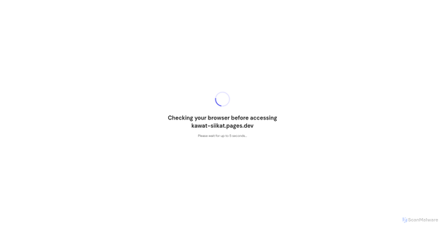 Security scan screenshot of https://kawat-siikat.pages.dev/