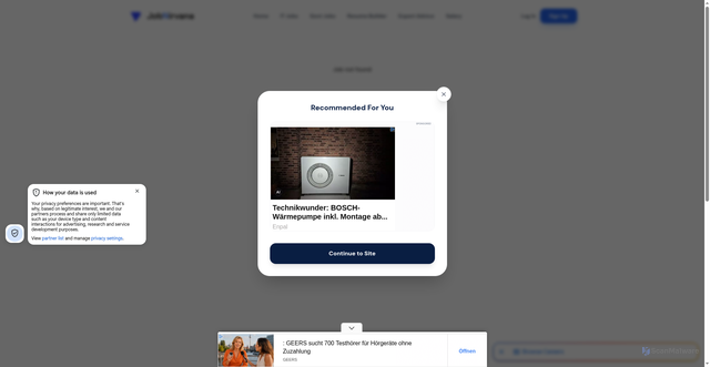 Security scan screenshot of https://jobnirvana.netlify.app/job/risk-analyst-i-at-osaic-saint-petersburg-fl-1770168827692