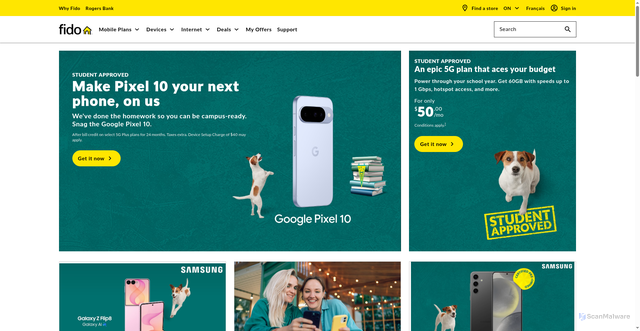 Security scan screenshot of https://www.fido.ca