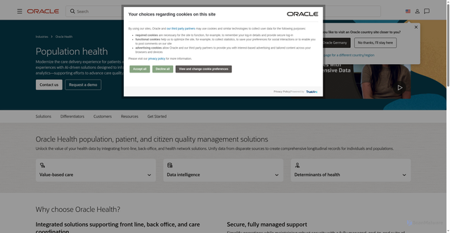 Security scan screenshot of https://healtheintent.com