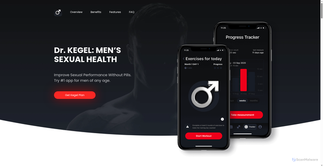 Security scan screenshot of https://kegel-plan.com