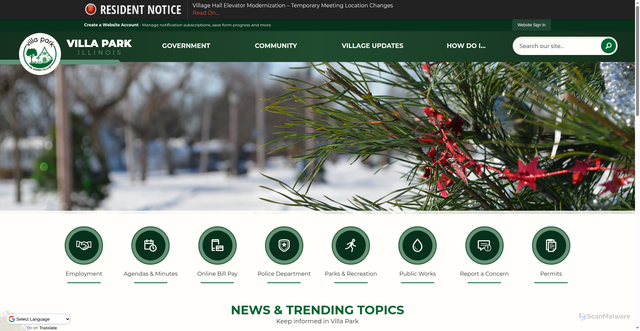 Security scan screenshot of https://www.invillapark.com