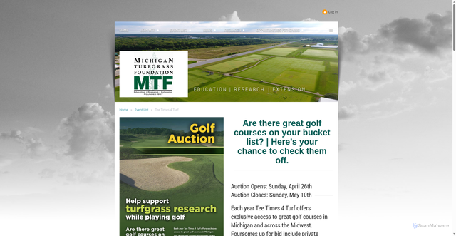 Security scan screenshot of https://michiganturfgrassfoundation.wildapricot.org/Tee-Times-4-Turf