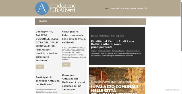 Security scan screenshot of https://www.fondazioneleonbattistaalberti.it/centro/