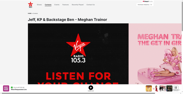 Security scan screenshot of https://www.virginradio.ca/kitchener/contests/jeff-kp-backstage-ben-meghan-trainor.html