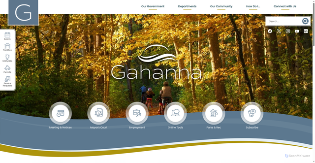 Security scan screenshot of https://gahanna.gov/
