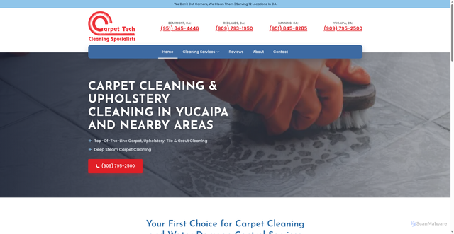 Security scan screenshot of http://client-carpettechcleaning.pages.dev/