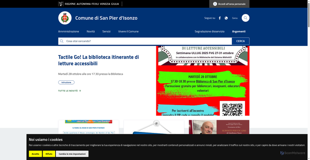 Security scan screenshot of https://www.comune.sanpierdisonzo.go.it/